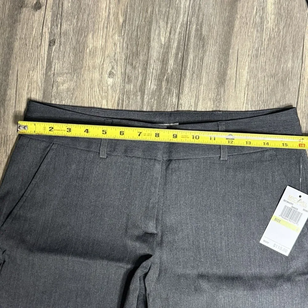 Michael Kors Basics Dress Pants Womens 4 Gray Slim Work Career Office NWT - Picture 7 of 8